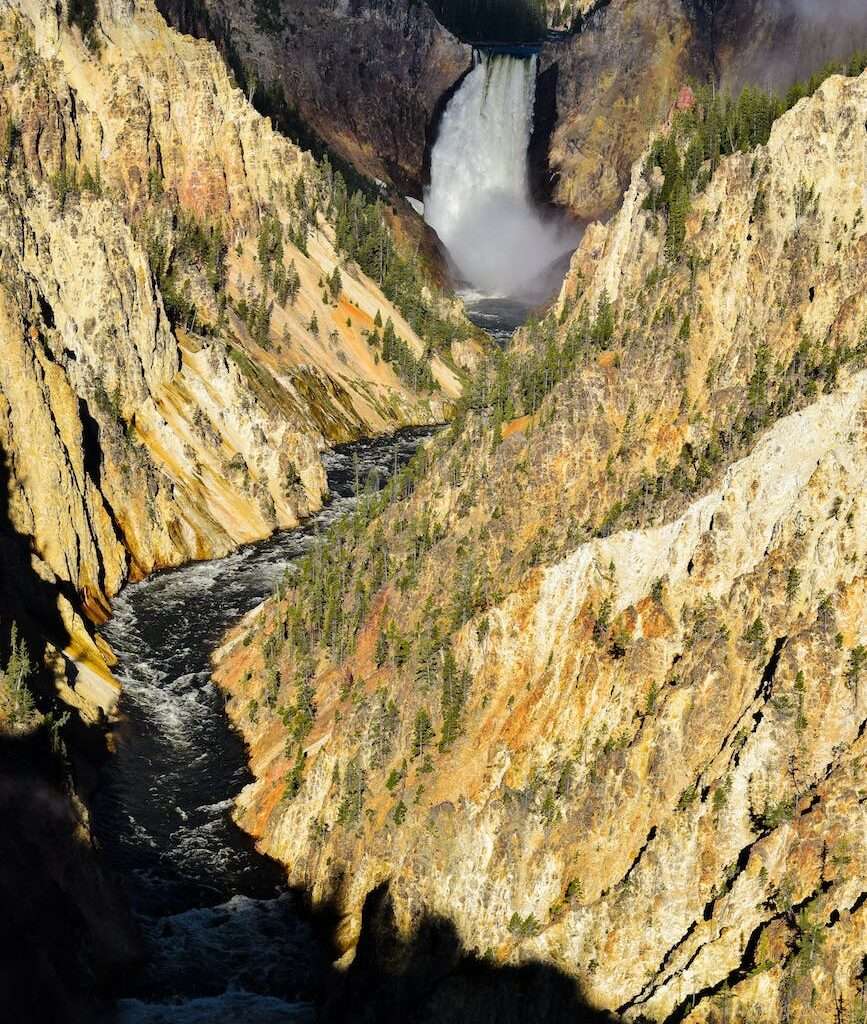 scenic view of waterfalls